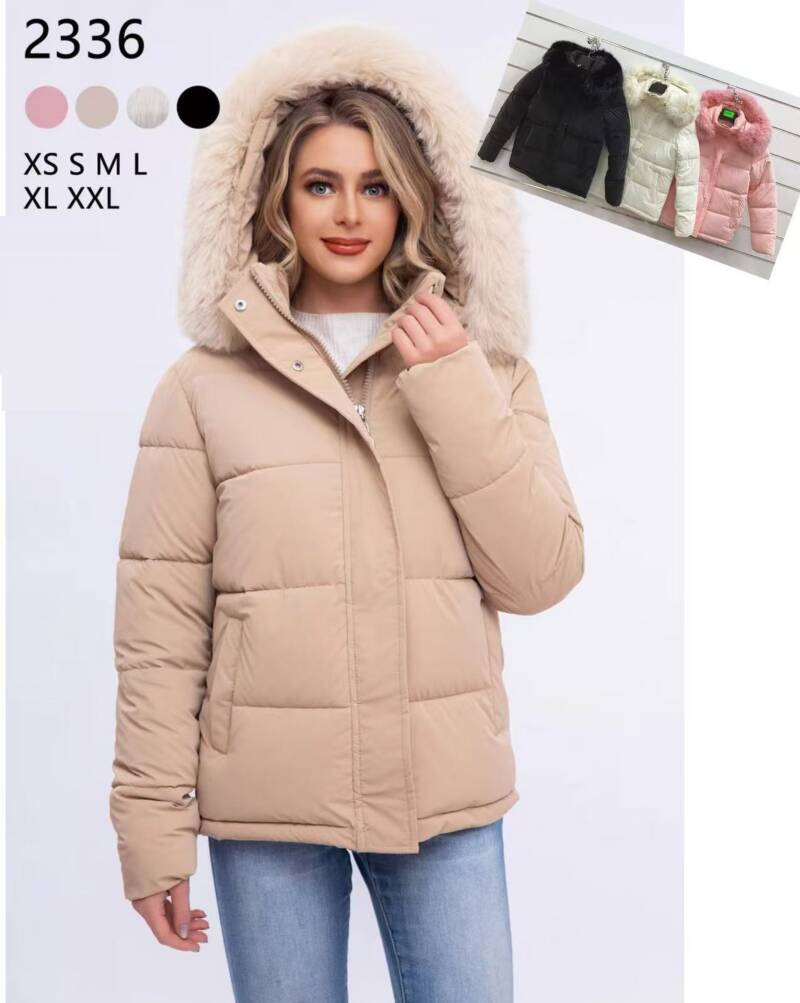 Kurtki damskie zimowe Roz XS-XL, 1 Kolor Paczka 5 szt